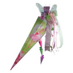 Schultüte "Schwanenprinzessin" 85cm, mit Glitter und Textilschleife Schmetterling