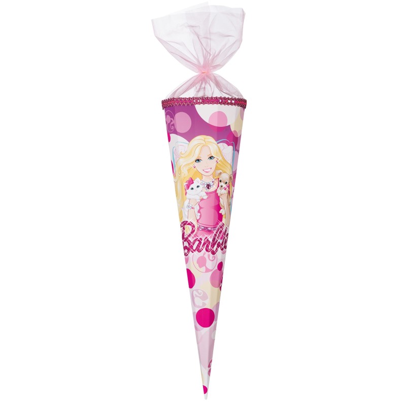 Schultüte "Barbie Haustiere" 85cm mit Glitzer & Strasssteinchen