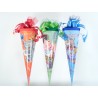 Schultüte mit Spruch 35cm und Schleife - blau