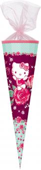 Schultüte "Hello Kitty - Rosengarten" mit Gitzer 85cm 